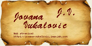 Jovana Vukalović vizit kartica